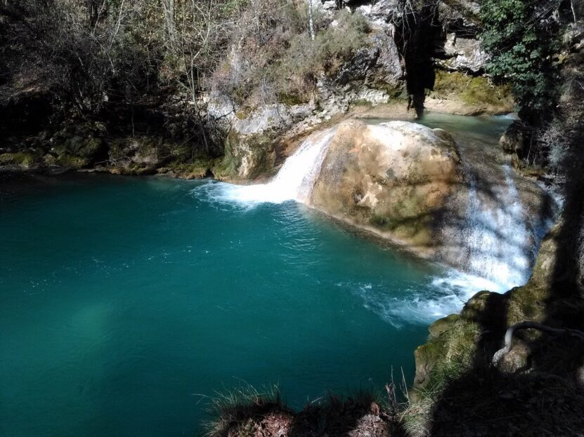 Cascading waterfalls at the Urederra River